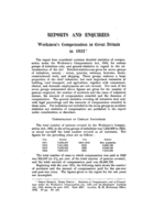 Workmen's compensation in Great Britain in 1922