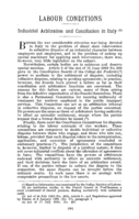 Industrial arbitration and conciliation in Italy