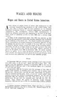 Wages and hours in United States industries