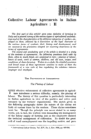 Collective labour agreements in Italian agriculture: II