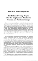 The influx of young people into the employment market in western and northern Europe