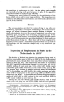 Inspection of employment in ports in the Netherlands in 1923