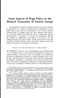 Some aspects of wage policy in the planned economies of eastern Europe