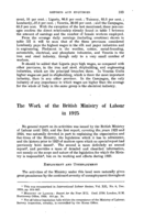 The work of the British Ministry of Labour in 1925