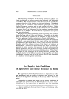An enquiry into conditions of agriculture and rural economy in India