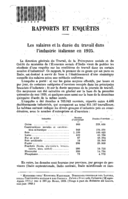 Les salaires et la durée du travail dans l'industrie italienne en 1925