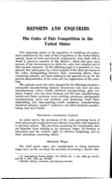 The codes of fair competition in the United States