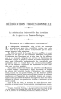 La rééducation industrielle des invalides de la guerre en Grande-Bretagne