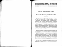 L'O.I.T. et les Nations Unies: discours du Directeur général à l'Assemblée