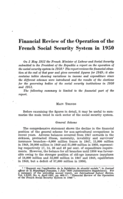 Financial review of the operation of the French social security system in 1950