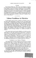 Labour conditions in Palestine