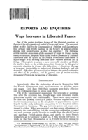 Wage increases in liberated France