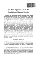 The new Japanese act on the conciliation of labour disputes