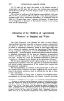 Education of the children of agricultural workers in England and Wales