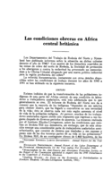 Las condiciones obreras en Africa central británica