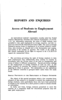 Access of students to employment abroad