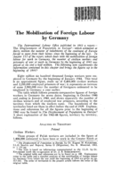 The mobilisation of foreign labour by Germany