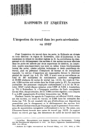 L'inspection du travail dans les ports néerlandais en 1922