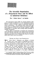 The scientific organisation of a department store and its effect on industrial relations: the "globe stores" at Zurich