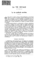 La vie syndicale ouvrière