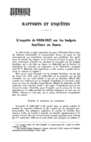 L'enquête de 1926-1927 sur les budgets familiaux au Japon