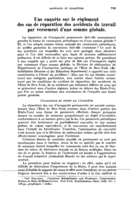 Une enquête sur le règlement des cas de réparation des accidents du travail par versement d'une somme globale