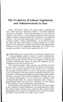 The evolution of labour legislation and administration in Iran