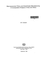 Macroeconomic policy and small-scale manufacturing : a comparative analysis of Asia and Africa