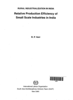 Relative production efficiency of small scale industries in India