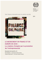 Le microcredit en France et en Europe en 2030: la création d’emploi par la promotion de l’entrepreneuriat