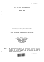 Soviet agriculture: reforms and their implications