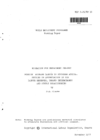 Foreign migrant labour in Southern Africa: studies on accumulation in the labour reserves, demand determinants and supply relationships