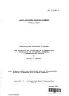 Generation and dissemination of appropriate technologies in developing countries: a methodological approach