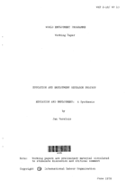 Education and employment: a synthesis