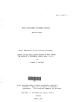 Aspects of the rural labour market in West Bengal; an analysis of household survey data, 1972-73