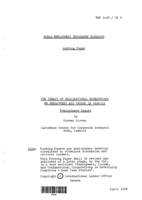 Impact of multinational enterprises on employment and income in Jamaica: preliminary report