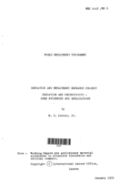 Education and productivity: some evidences and implications