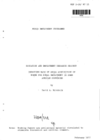 Improving ways of skill acquisition of women for rural employment in some African countries