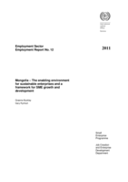 Mongolia : the enabling environment for sustainable enterprises and a framework for SME growth and development