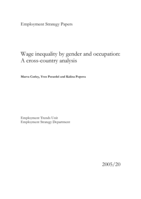 Wage inequality by gender and occupation: a cross-country analysis