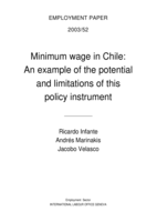 Minimum wage in Chile: an example of the potential and limitations of this policy instrument