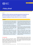 Impacts of the chemical and pharmaceutical industries on the environment and working conditions in Viet Nam: capacity-building of trade unions for a just transition