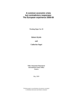 A common economic crisis but contradictory responses: the European experience 2008-09