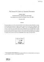 The demand for labour in transition economies