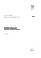Rising food prices and their implications for employment, decent work and poverty reduction