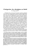 L'intégration des aborigènes au Brésil: I