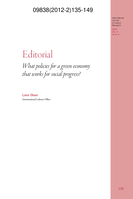 What policies for a green economy that works for social progress?: editorial