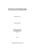 Decent work in a least developed country: a critical assessment of the Ethiopia PRSP