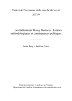 Les indicateurs Doing Business: limites méthodologiques et conséquences politiques
