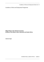 Wage fixing in the informal economy: evidence from Brazil, India, Indonesia and South Africa